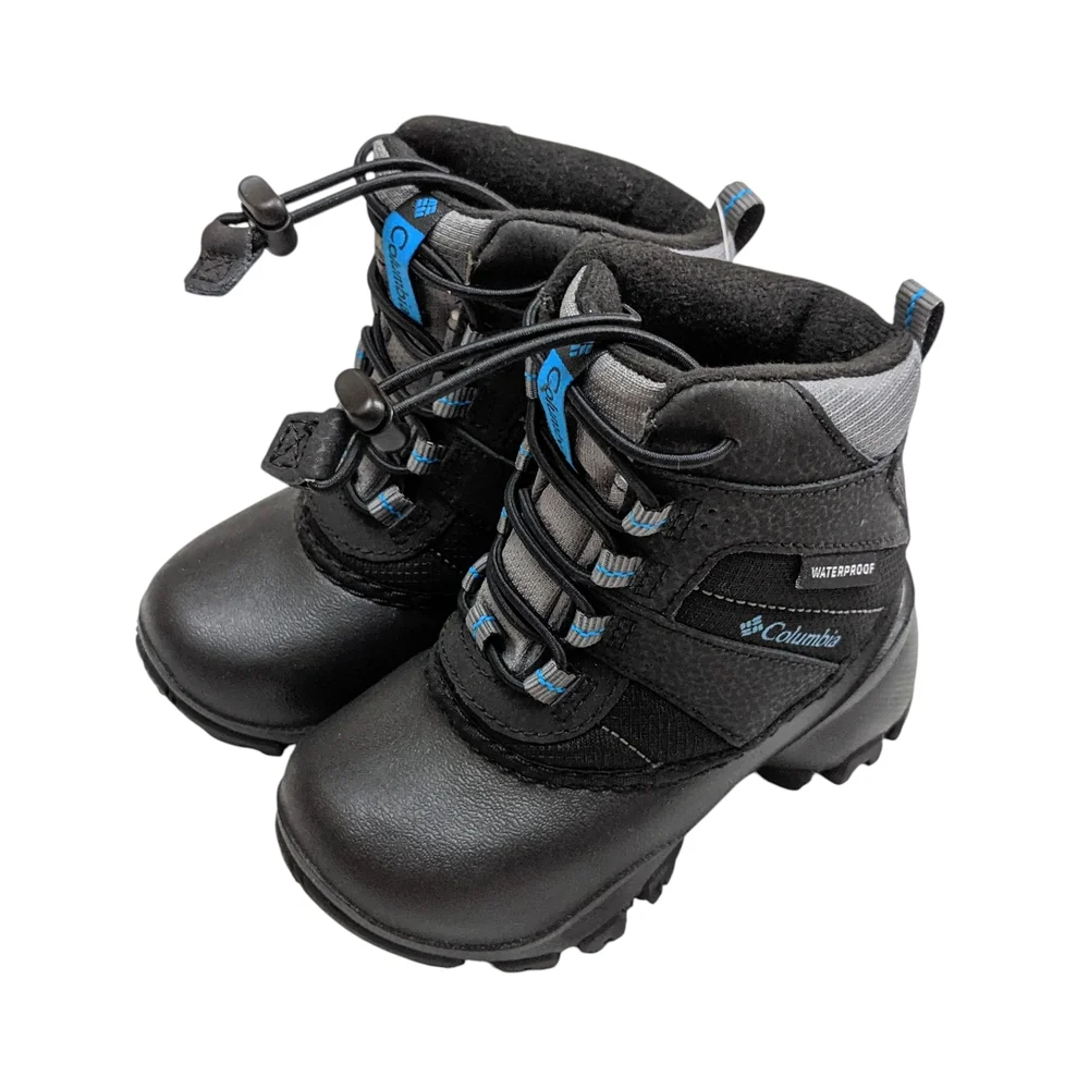 NWT Columbia Black Insulated Rope Tow III Winter Boots For Toddlers Size 8